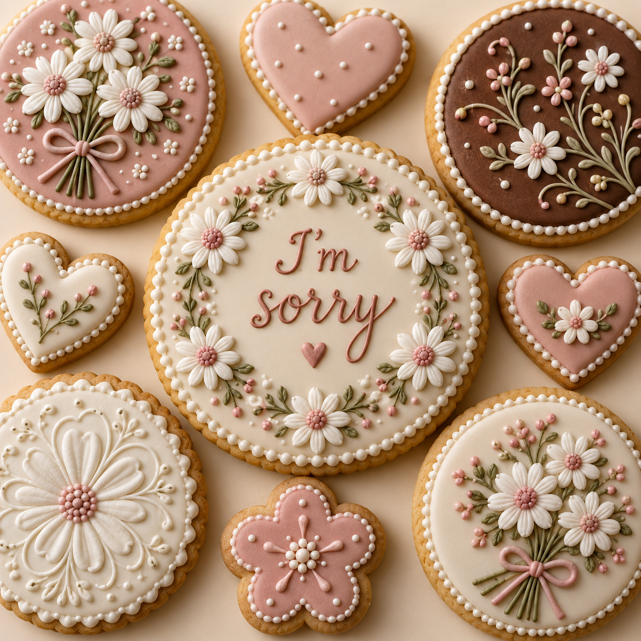 The Olive Branch: intricately iced cookie gift designs